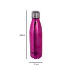 Garrafa Térmica Água Café 500ml Aço Inox Rosa C38
