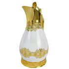 Garrafa Térmica Café Chá Luxo Branca E Dourado Partna 4177