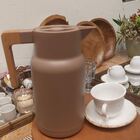 Garrafa Térmica Café Chá Nórdica Nude Com Cabo Bambu