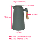Garrafa Térmica Charm Oliva 1l Class Home