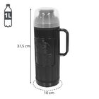 Garrafa Térmica Chimarrita 1 Litro Preta Para Chimarrão Gaúch