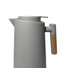 Garrafa Térmica Cinza Com Cabo De Madeira  - Ds Home