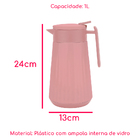 Garrafa Térmica Class Rosa 1l Class Home