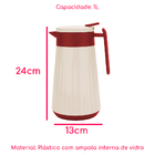 Garrafa Térmica Class Vermelha 1l Class Home
