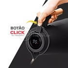 Garrafa Térmica De 1l Preta Com Display Led E Cabo De Madeira