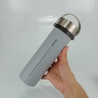 Garrafa Térmica De Água 450ml Em Inox Cinza Camping Academia