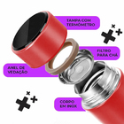 Garrafa Térmica De Inox Portátil 500ml Quente Frio Tampa Borr