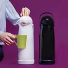 Garrafa Térmica De Pressão Nobile 1,9 Litros Branca Mor