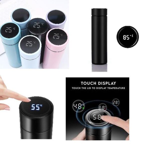 Garrafa Termica Em Inox Com Termometro Copo Termico Medidor D