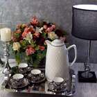 Garrafa Térmica Em Porcelana 900ml 28cm Branco/prata Wolff Ro