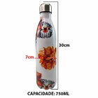 Garrafa Termica Estampada Flores 750 Ml Academia Aula Treino