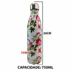 Garrafa Termica Estampada Flores 750 Ml Squeeze Inox Floral A