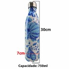 Garrafa Termica Estampada Flores Aço Inox 750ml Squeeze Flori