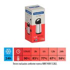 Garrafa Termica Exata Em Aco Inox Com Ampola De Vidro 1,2 L T