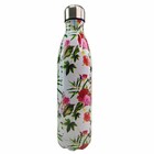 Garrafa Termica Flores Estampada Floral Inox 750 Ml Academia