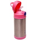 Garrafa Termica Infantil Aço Inox Clingo - Inox/rosa