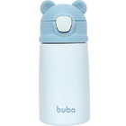 Garrafa Termica Infantil Com Canudo Ursinho 320ml Buba - Azul