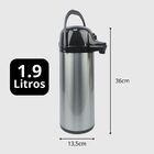 Garrafa Termica Inox Para Café Chá Suco 1,9l 4169 Partna