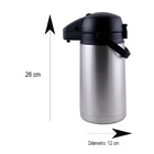 Garrafa Termica Inox Tampa Pressão 1,3 Litros Hercules