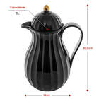 Garrafa Térmica Jumeirah Clássica 1l Com Ampola Lyor Preto