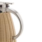 Garrafa Térmica Para Café - Aço Inox E Rattan Palha (1 5l)