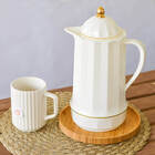 Garrafa Térmica Para Café Chá Estilo Vintage Genova Branca