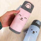 Garrafa Térmica Parede Dupla Com Canudo 400ml Gumy Rosa Buba