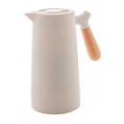 Garrafa Térmica Plástico C/cabo Madeira Nórdica Branca 1l