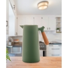 Garrafa Térmica Plástico C/cabo Madeira Nórdica Verde 1l