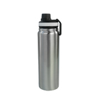 Garrafa Térmica Prata 800ml Água Quente/frio Inox Com Alça