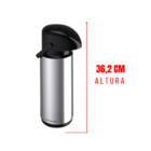 Garrafa Térmica Pressão Verona Inox Unitermi 1,8 Litro Café C