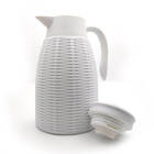 Garrafa Térmica Revestida Rattan Plastico 1l Branco