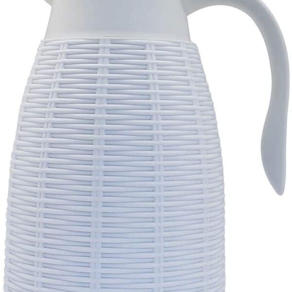 Garrafa Térmica Revestida Rattan Plastico 1l Branco