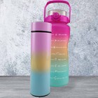 Garrafa Termica Sensor Temperatura Visor Led Kit 2 Uni Squeez