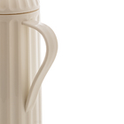 Garrafa Térmica Super Luxo 1l Branca Detalhe Pássaro Dourado