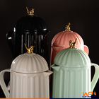 Garrafa Térmica Super Luxo 1l Detalhe Pássaro Dourado - Wp Co