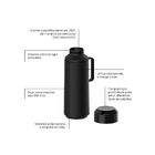 Garrafa Térmica Tramontina Exata 1 Litro Em Plástico Preto Co