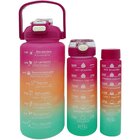 Garrafas Água Frases Treino Academia 2l 900ml 300ml Kit 3pçs