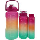 Garrafas Água Frases Treino Academia 2l 900ml 300ml Kit 3pçs