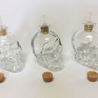 Garrafas Caveira De Vidro - 180ml + Bico Dosador - Vinagreiro