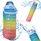 Garrafas De Água Motivacionais 3 Em 1 Squeeze 2l Azul Tie Dye