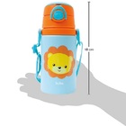 Garrafinha Aluminio Com Canudo Animal Fun Leao 400ml Buba 121