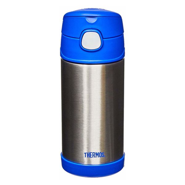 Garrafinha Térmica Funtainer 355 Ml Azul E Inox Thermos