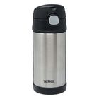 Garrafinha Térmica Funtainer 355 Ml Preto E Inox Thermos