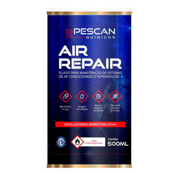 Gás Fluído Pescan Air Repair Para Limpeza De Refrigeração 500