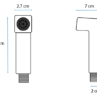 Gatilho Abs Para Ducha Higienica De 1/2 Modelo Quadrado