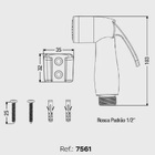 Gatilho C/suporte Ducha Higienica Abs Branca Censi 7561