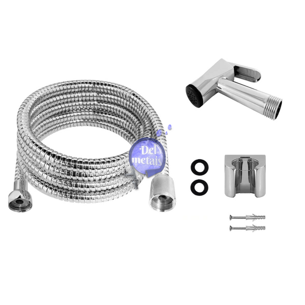 Gatilho De Ducha Higiênica 180cm Chuveirinho Metal Cromado Cr