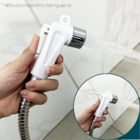 Gatilho Para Ducha Higiênica Branca Abs Com Suporte Bidê Banh