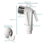 Gatilho Para Ducha Higiênica Branca Abs Com Suporte Bidê Banh